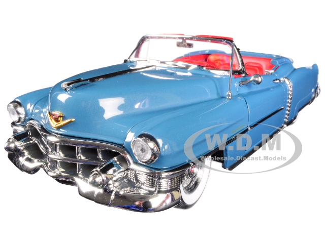 Image of 1953 Cadillac Eldorado Convertible Tunis Blue Limited Edition to 1002 pieces Worldwide 1/18 Diecast Model Car by Autoworld