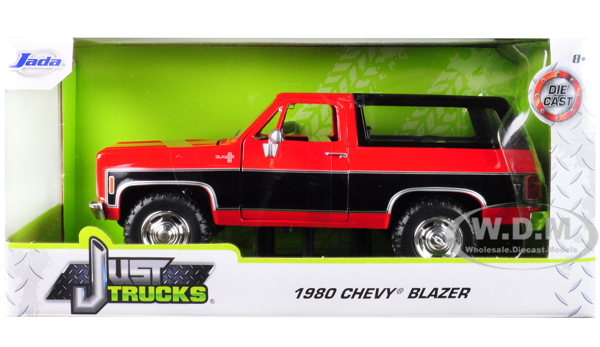 1980 Chevrolet Blazer K5 Red and Black "Just Trucks" 1/24 Diecast Model Car by Jada