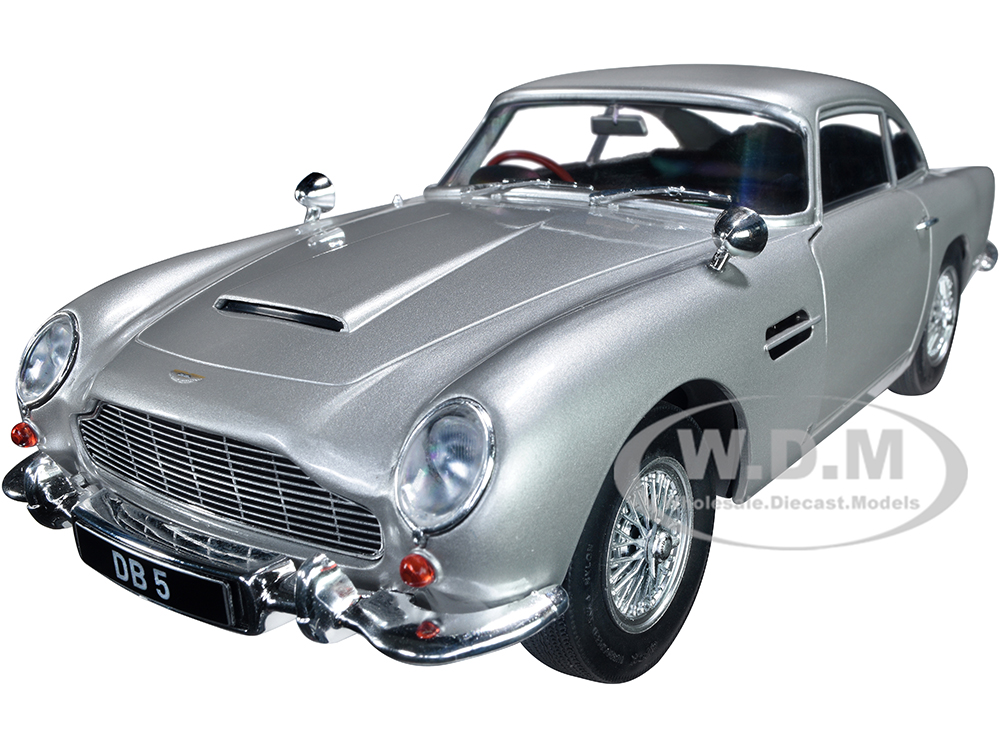 1964 Aston Martin DB5 RHD (Right Hand Drive) Birch Silver Metallic 1/18 Diecast Model Car by Solido