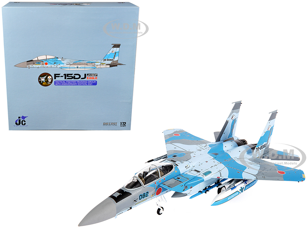 Mitsubishi F-15DJ Eagle Fighter Plane JASDF (Japan Air Self-Defense Force) Tactical Fighter Training Group 40th Anniversary Edition (2021) 1/72 Diecast Model by JC Wings
