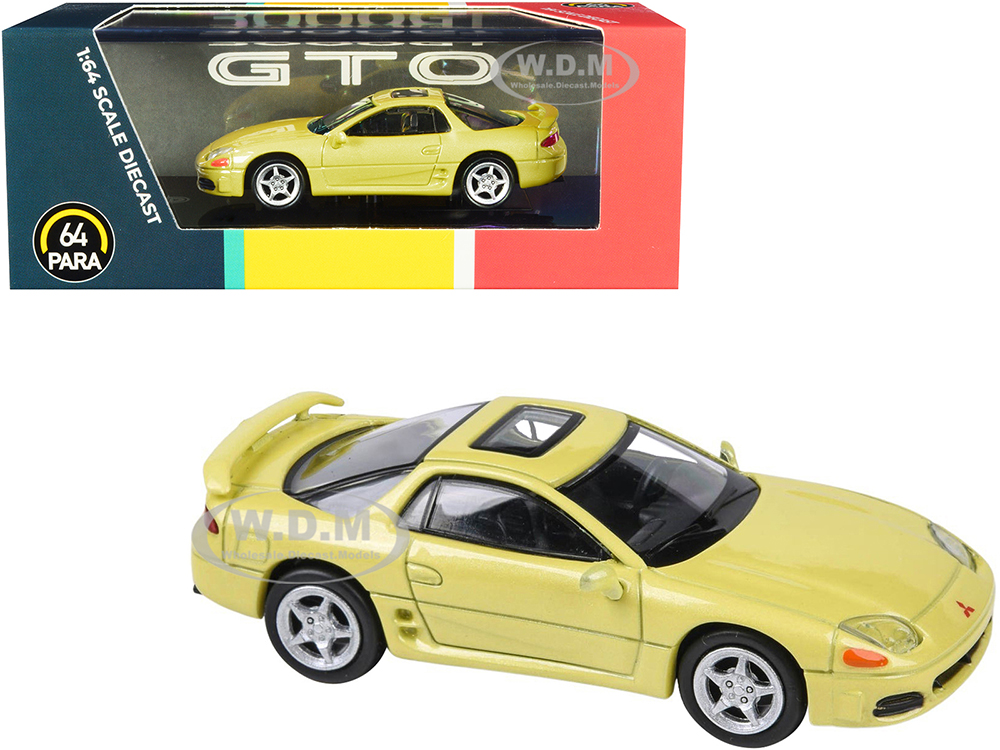 Mitsubishi 3000GT GTO with Sunroof Martinique Yellow Pearl 1/64 Diecast Model Car by Paragon Models