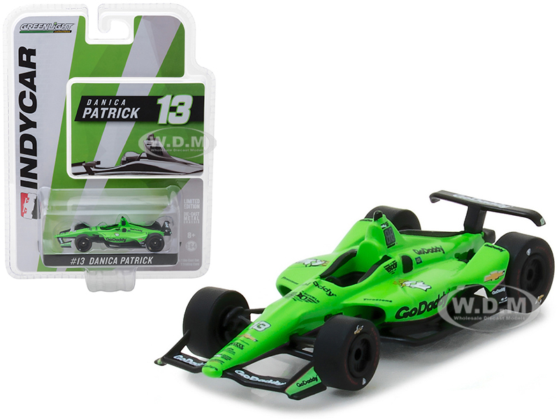 Image of 2018 IndyCar 13 Danica Patrick "Go Daddy" Ed Carpenter Racing 1/64 Diecast Model Car by Greenlight