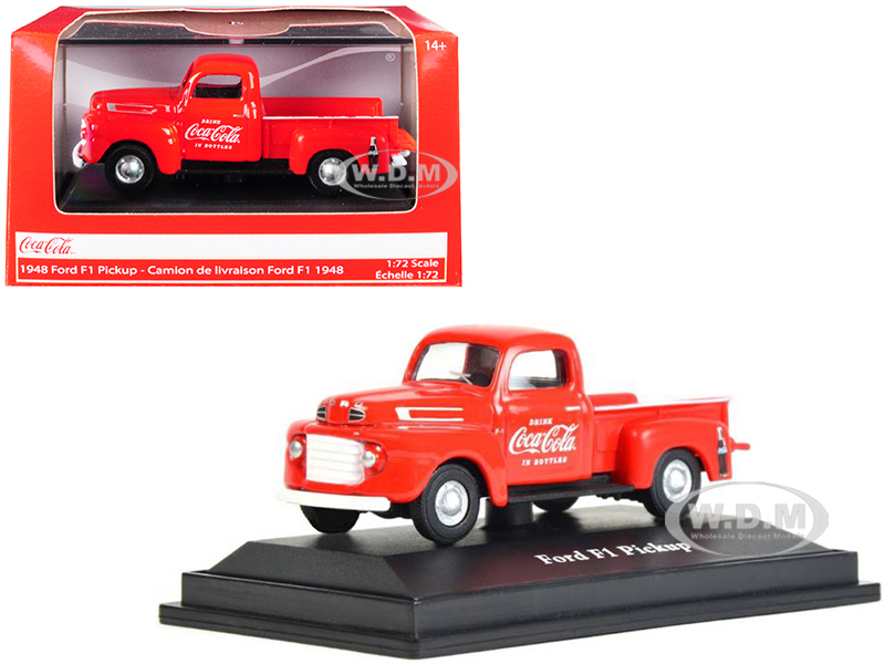 1948 Ford F1 Pickup Truck "Coca-Cola" Red 1/72 Diecast Model Car by Motor City Classics