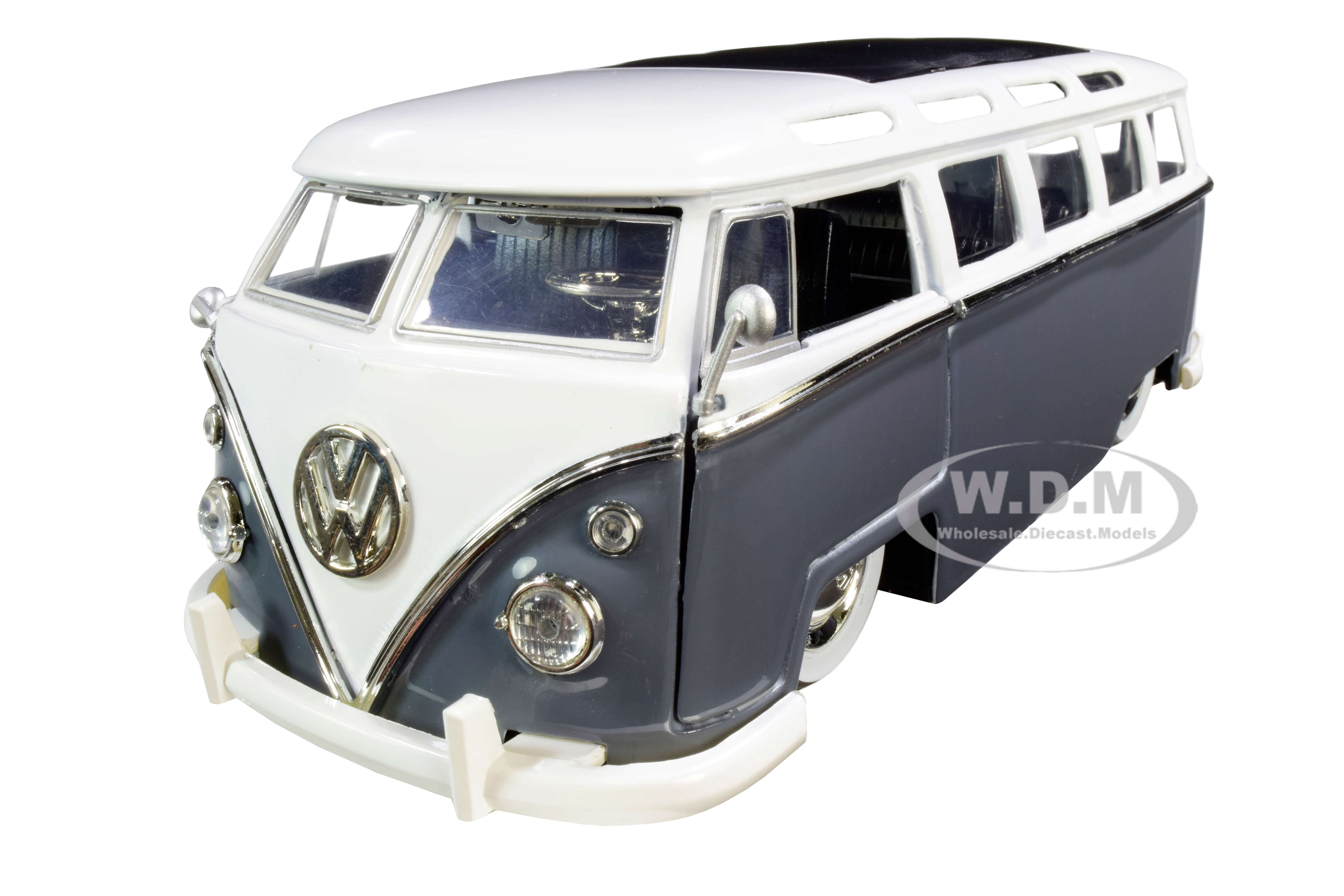 Image of 1962 Volkswagen Bus Gray and White "Bigtime Kustoms" 1/24 Diecast Model by Jada