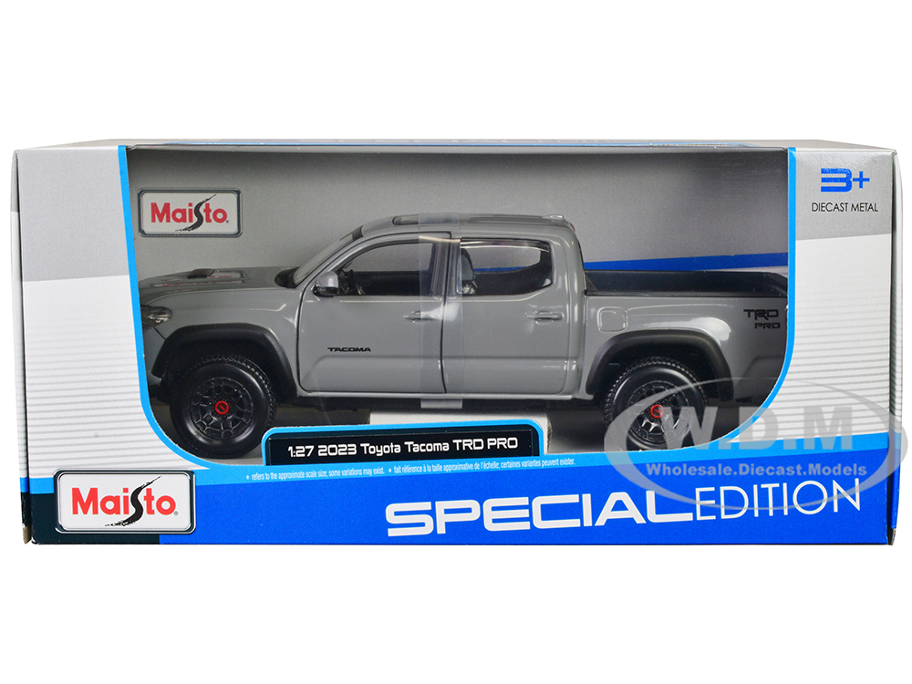 2023 Toyota Tacoma TRD PRO Pickup Truck Gray with Sunroof Special Edition Series 1/27 Diecast Model Car by Maisto