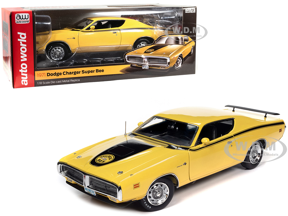 1971 Dodge Charger Super Bee Top Banana Yellow with Black Stripes 
