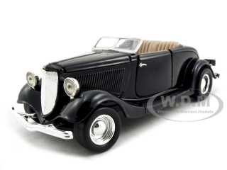 1934 Ford Coupe Convertible Black 1/24 Diecast Model Car by Motormax