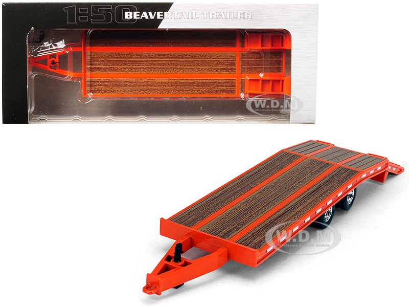 Image of Beavertail Trailer Orange 1/50 Diecast Model by First Gear