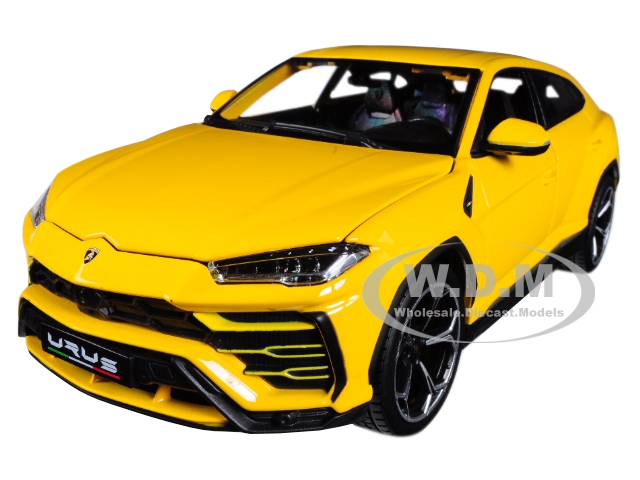 Lamborghini Urus Yellow 1/18 Diecast Model Car By Bburago