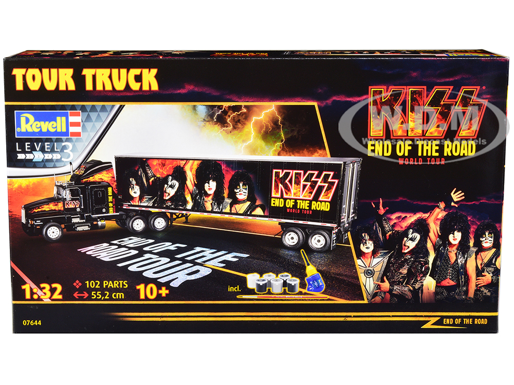 Level 3 Model Kit Kenworth Tour Truck "KISS End of the Road World Tour" 1/32 Scale Model by Revell