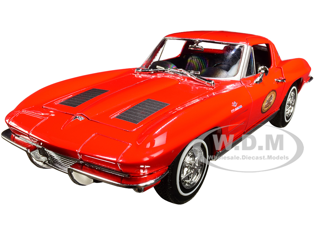 Image of 1963 Chevrolet Corvette Red "The Busted Knuckle Garage" 1/24 Diecast Model Car by First Gear
