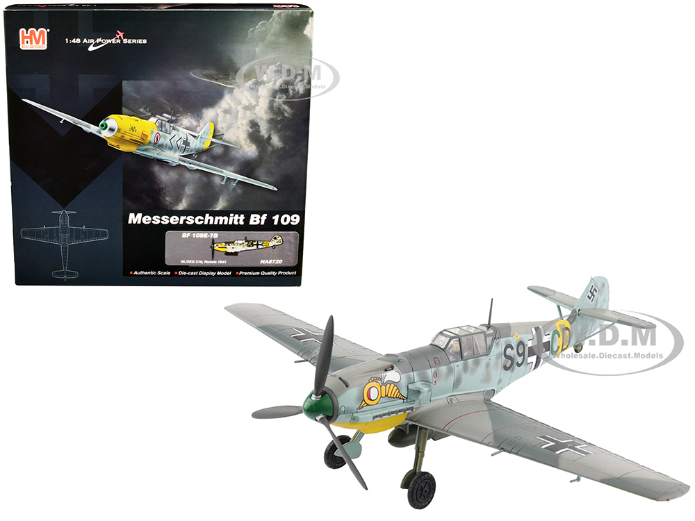 Messerschmitt Bf 109E-7B Fighter Aircraft "III./SKG 210 Russia" (1941) "Air Power Series" 1/48 Diecast Model by Hobby Master