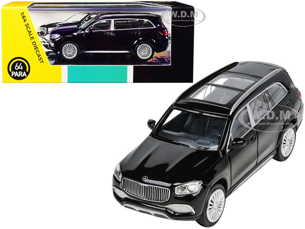 Mercedes-Maybach GLS 600 with Sunroof Black 1/64 Diecast Model Car by Paragon Models