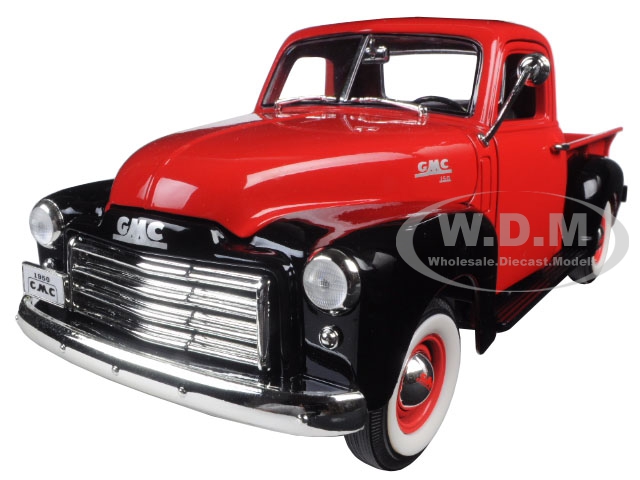 1950 GMC Pickup Truck Red/Black 1/18 Diecast Model Car by Road Signature