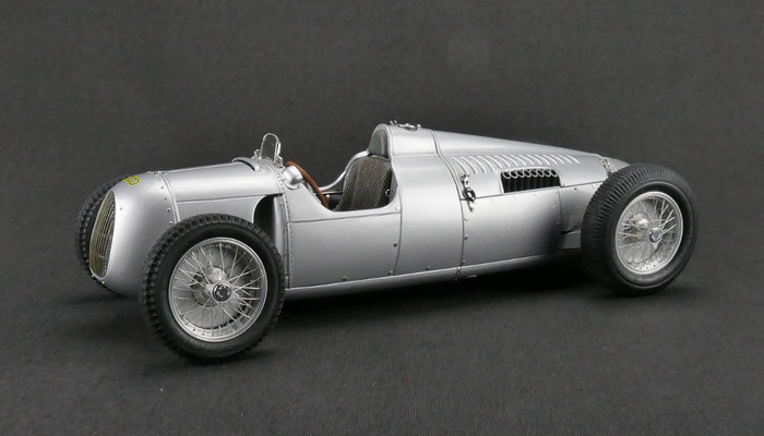 1936-1937 Auto Union Type C Silver 1/18 Diecast Model Car by CMC