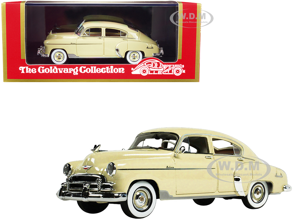 1950 Chevrolet Fleetline DeLuxe 4-Door Sedan Moonlight Cream Limited Edition to 250 pieces Worldwide 1/43 Model Car by Goldvarg Collection