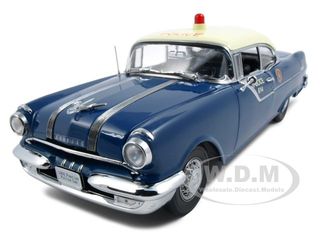 1955 Pontiac Star Chief Police Platinum Edition 1/18 Diecast Model Car By Sunstar