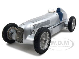 1934 Mercedes W25 Silver 1/18 Diecast Model Car By Cmc