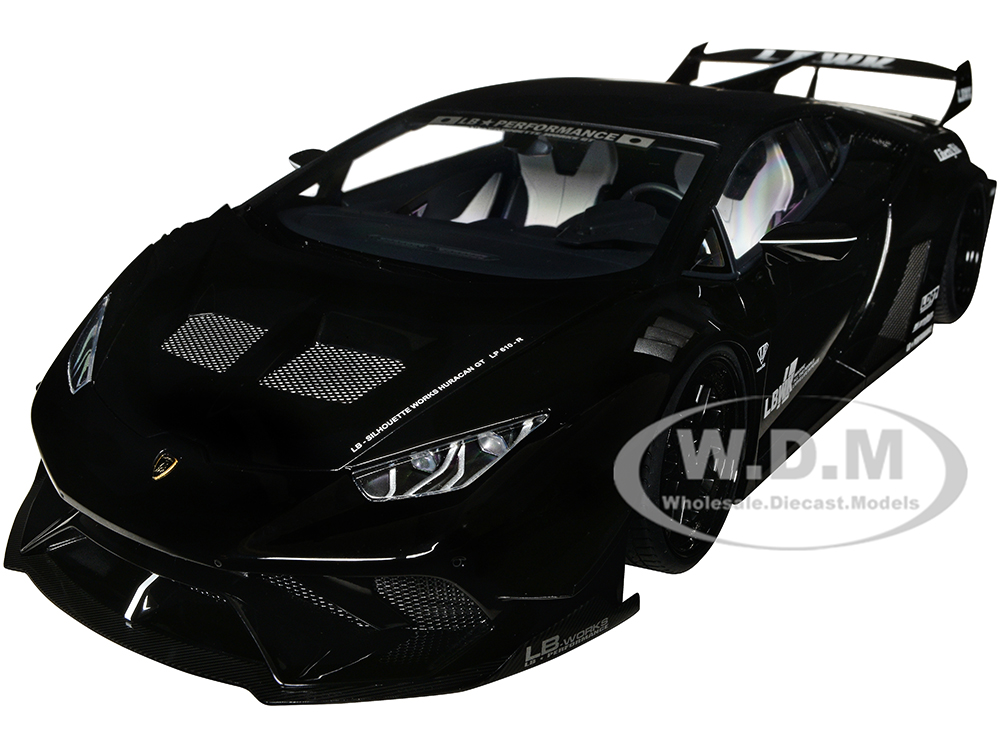 Lamborghini Huracan GT "LB-Silhouette Works" Black 1/18 Model Car by Autoart