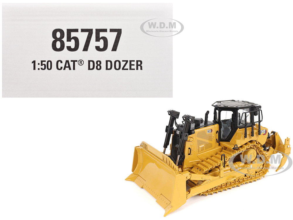 CAT Caterpillar D8 Track-Type Dozer (Standard Configuration) Yellow High Line Series  1/50 Diecast Model by Diecast Masters