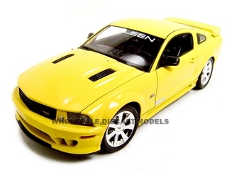2007 Saleen Mustang S281e Yellow 1/18 Diecast Model Car By Welly