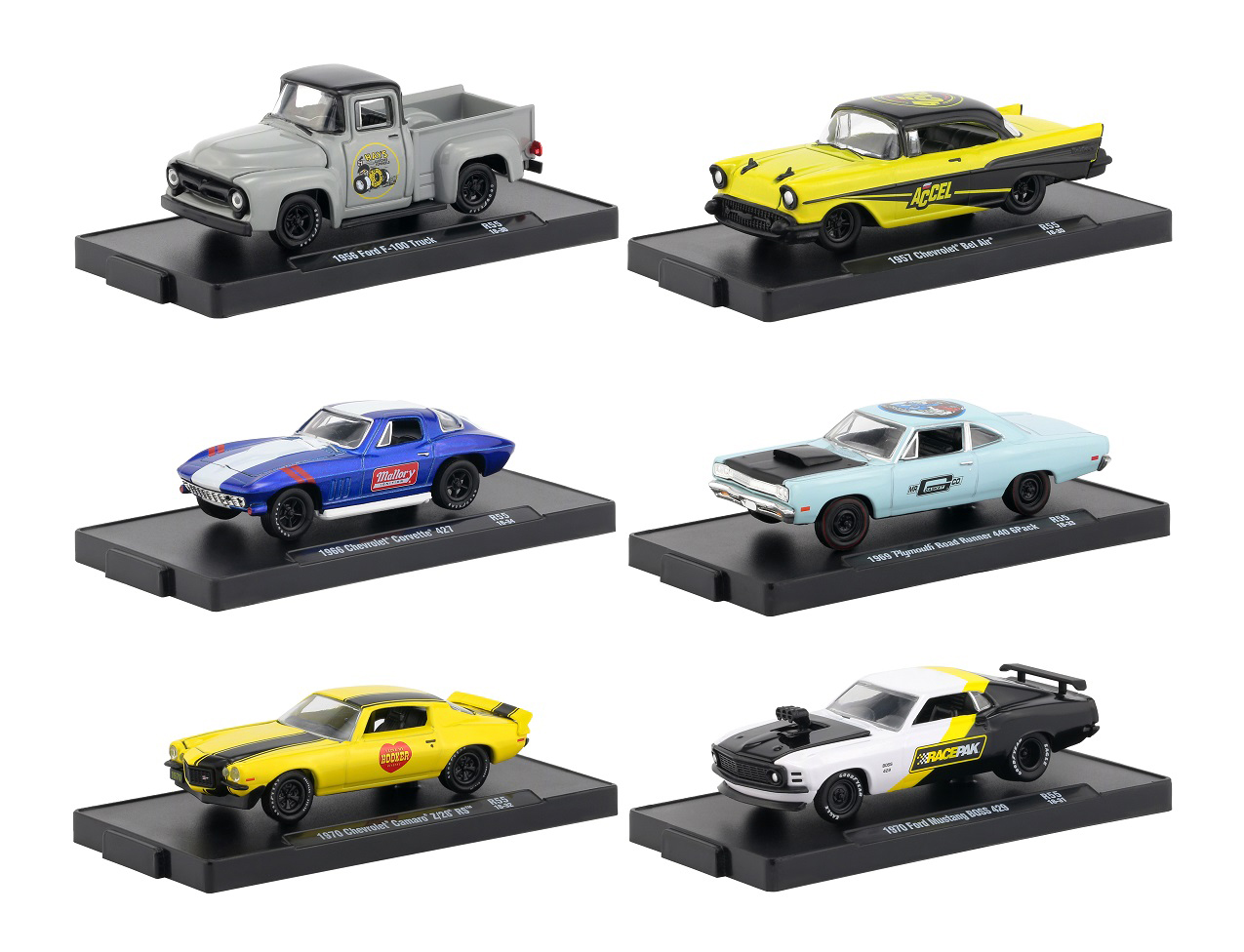 Drivers 6 Cars Set Release 55 In Blister Packs 1/64 Diecast Model Cars By M2 Machines