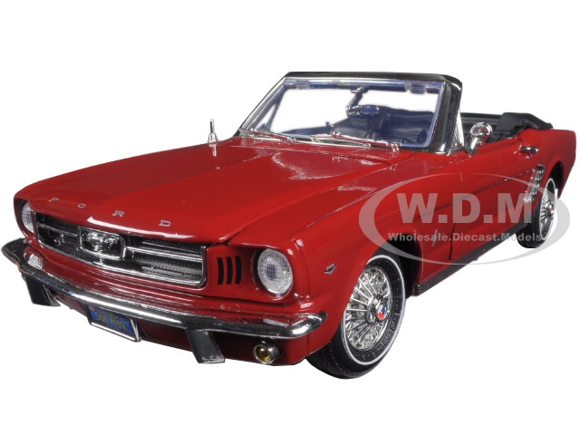 1964 1/2 Ford Mustang Convertible Red "Timeless Classics" Series 1/18 Diecast Model Car by Motormax