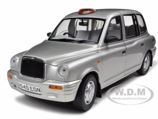 1998 TX1 London Taxi Cab Platinum Silver 1/18 Diecast Model Car by Sunstar
