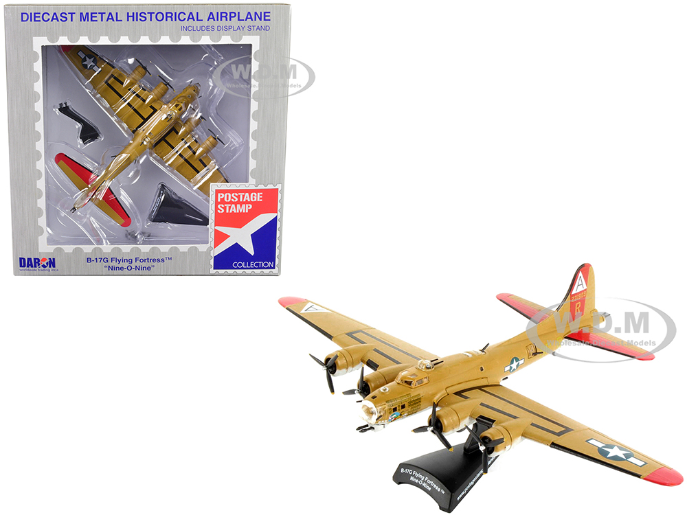 Boeing B-17G Flying Fortress Bomber Aircraft "Nine-O-Nine" United States Army Air Corps 1/155 Diecast Model Airplane by Postage Stamp