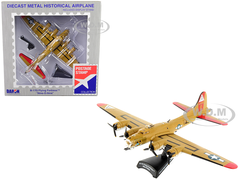 Boeing B-17G Flying Fortress Bomber Aircraft Nine-O-Nine United States Army Air Corps 1/155 Diecast Model Airplane by Postage Stamp