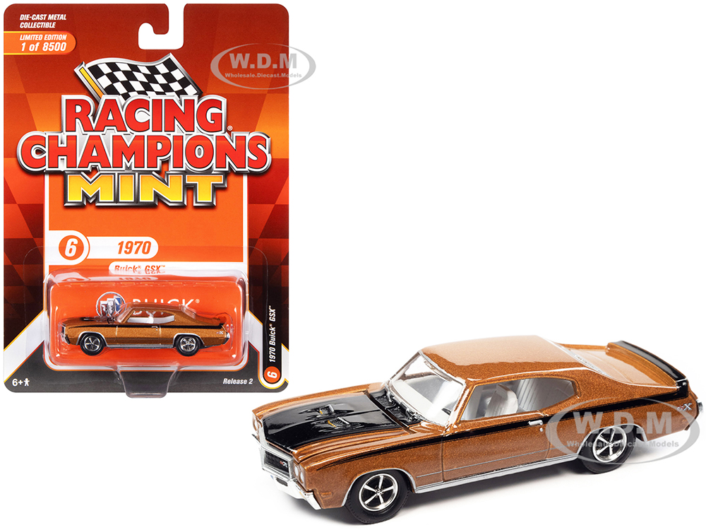 1970 Buick GSX Orange Metallic with Black Stripes and Hood 