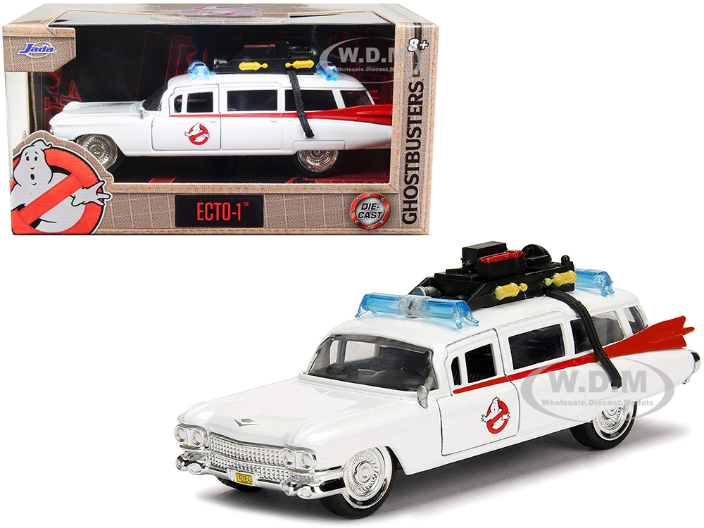 Cadillac Ambulance Ecto-1 from Ghostbusters Movie Hollywood Rides Series 1/32 Diecast Model Car by Jada