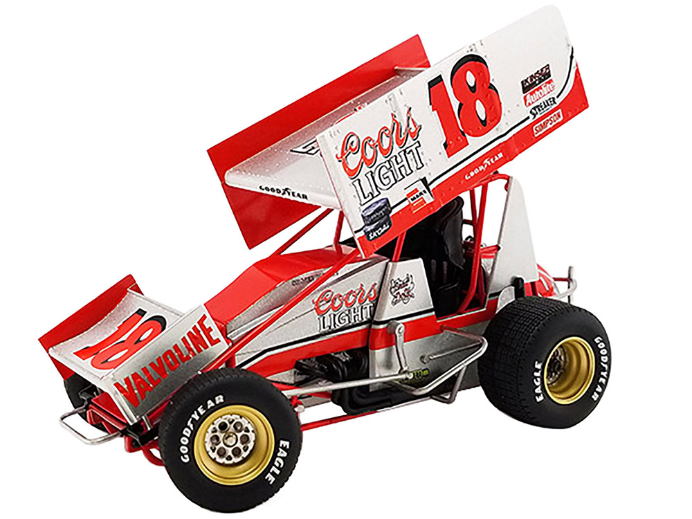 Winged Sprint Car 18 Brad Doty "Coors Light" National Sprint Car Hall of Fame and Museum "World of Outlaws" (1986) 1/18 Diecast Model Car by ACME