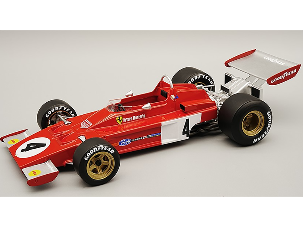 Ferrari 312 B3-73 #4 Arturo Merzario Formula One F1 Monaco GP (1973) Limited Edition to 150 pieces Worldwide Mythos Series 1/18 Model Car by Tecnomodel