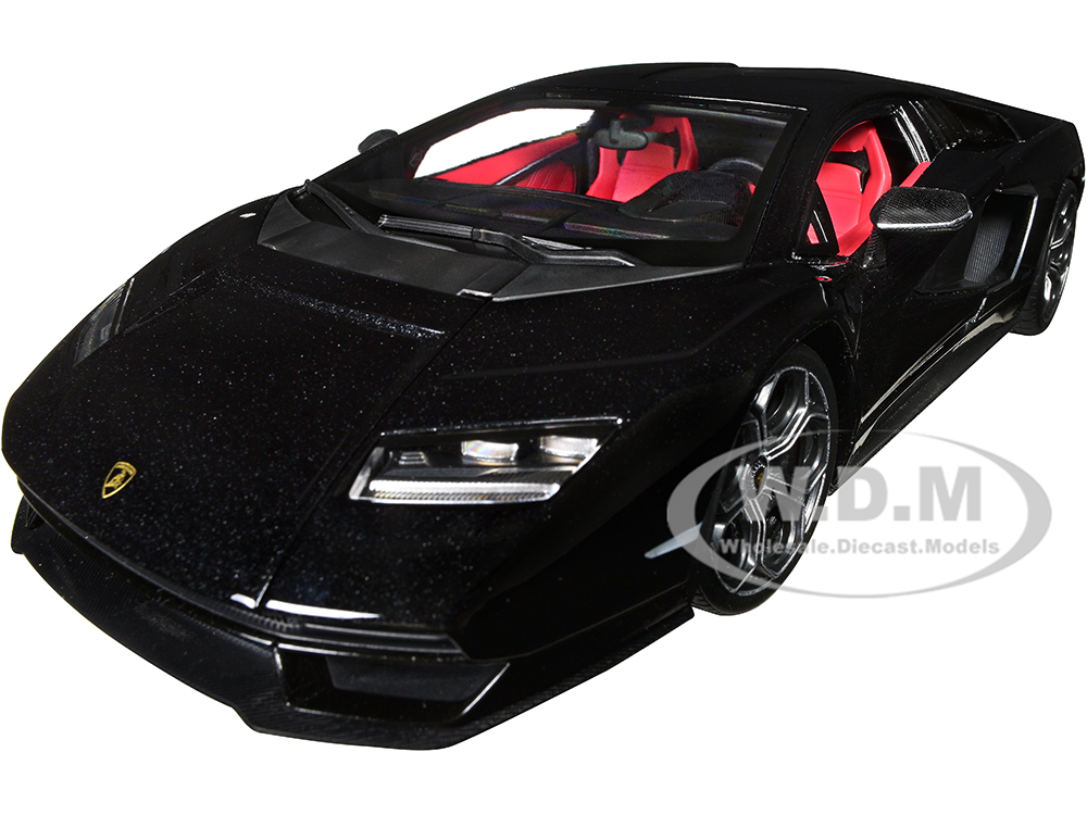 Lamborghini Countach LPI 800-4 Black with Red Interior Special Edition 1/18 Diecast Model Car by Maisto