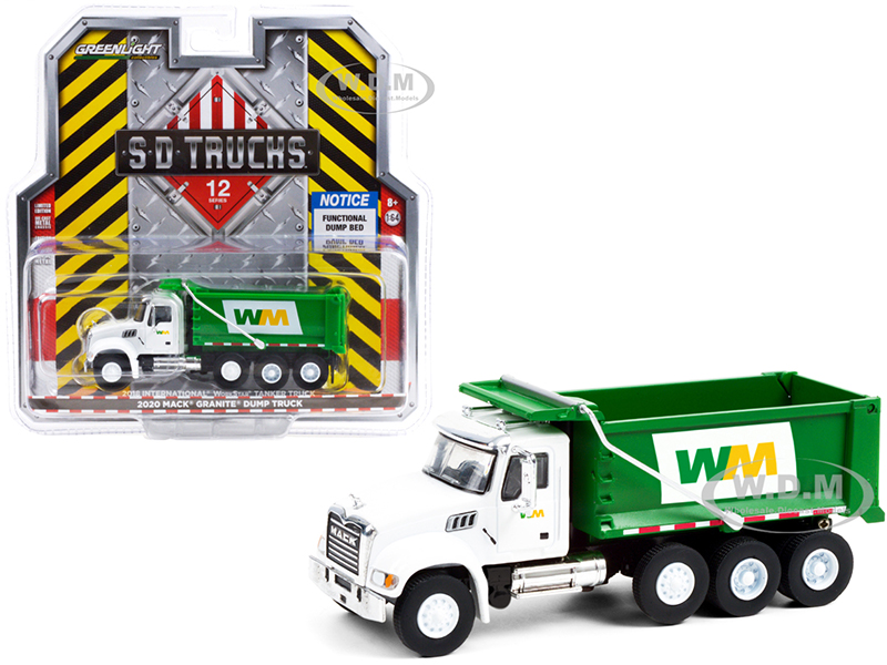2020 Mack Granite Dump Truck White and Green 