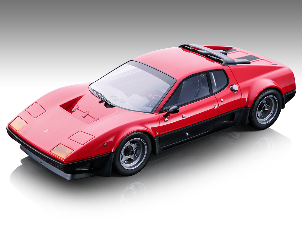 Ferrari 512 BB Rosso Corsa Red and Black "Corsa Clienti" (1978) "Mythos Series" Limited Edition to 115 pieces Worldwide 1/18 Model Car by Tecnomodel