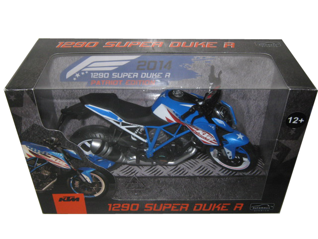 2014 KTM 1290 Super Duke R Patriots Edition Motorcycle Model 1/12 by Automaxx 