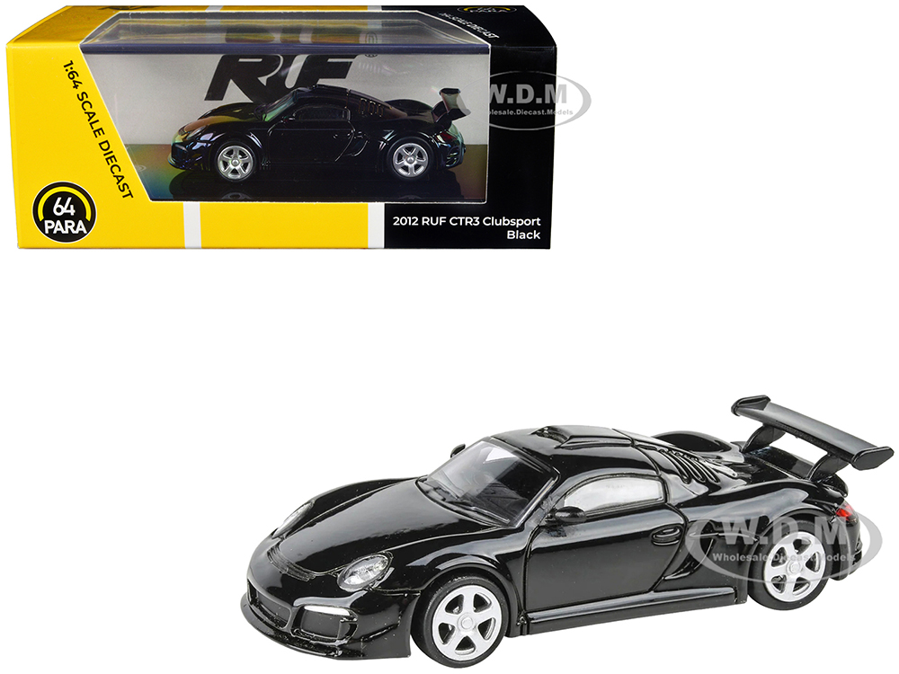 2012 RUF CTR3 Clubsport Black 1/64 Diecast Model Car by Paragon Models