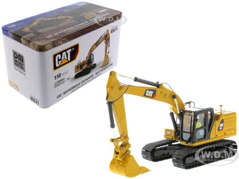 Cat Caterpillar 323 Hydraulic Excavator With Operator Next Generation Design "high Line Series" 1/50 Diecast Model By Diecast Masters