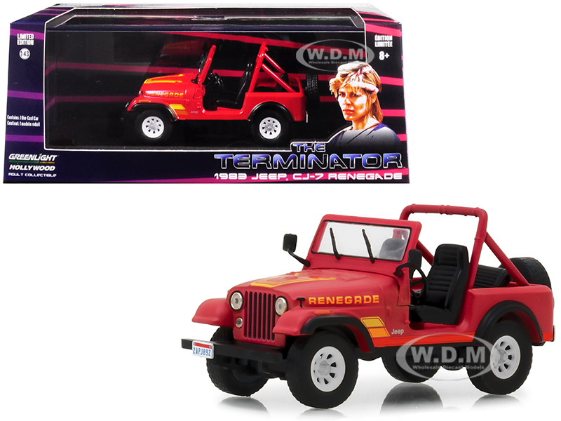 1983 Jeep Cj-7 Renegade Red (sarah Connors) "the Terminator" (1984) Movie 1/43 Diecast Model Car By Greenlight