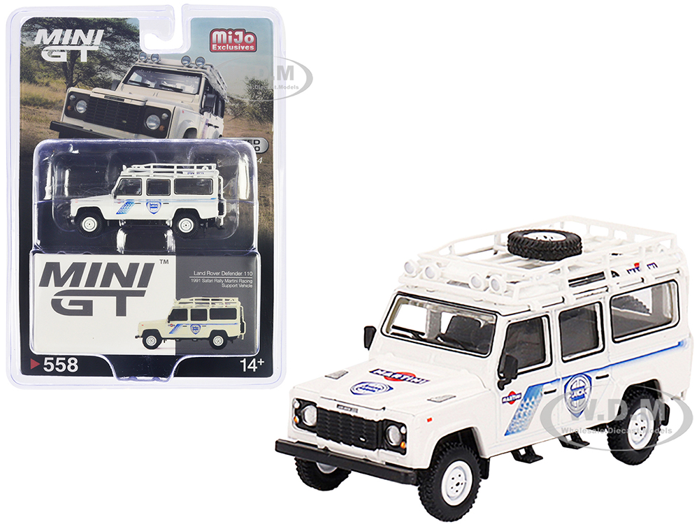 Land Rover Defender 110 "1991 Safari Rally Martini Racing" Support Vehicle 1/64 Diecast Model Car by True Scale Miniatures