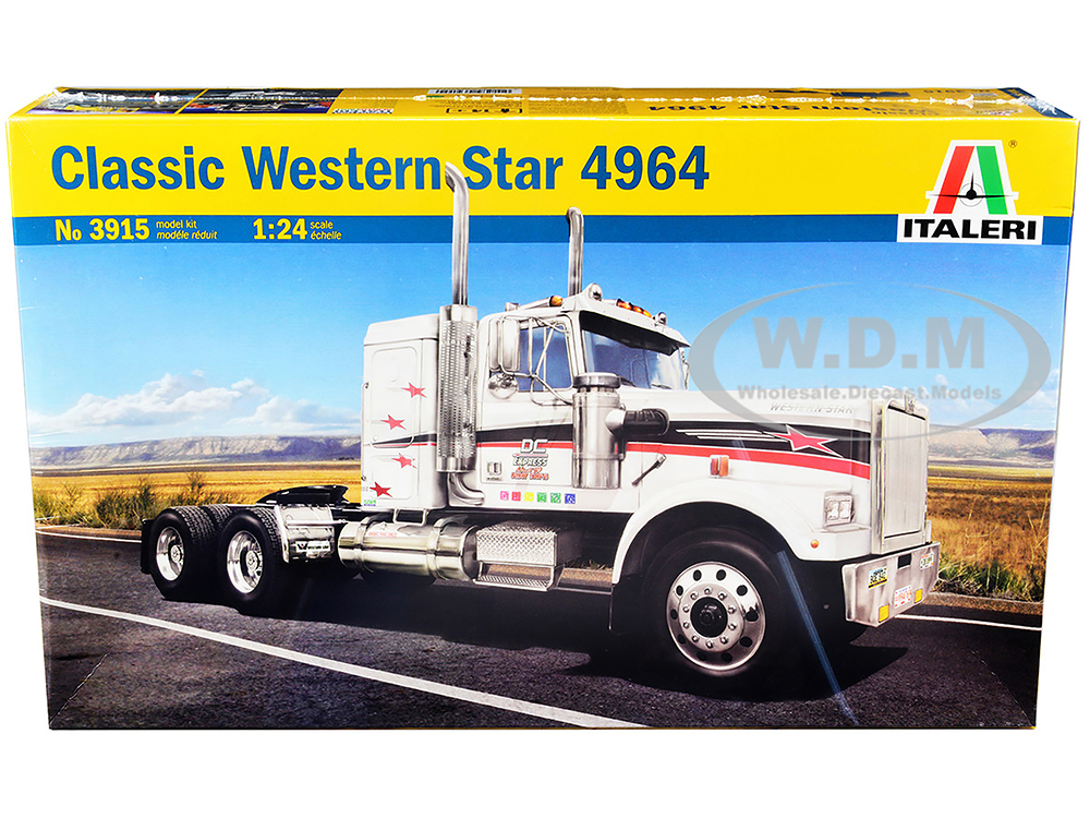 Skill 3 Model Kit Western Star Classic 4964 Truck Tractor 1/24 Scale Model by Italeri