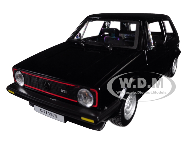 1979 Volkswagen Golf Mk1 GTI Black 1/24 Diecast Model Car by Bburago