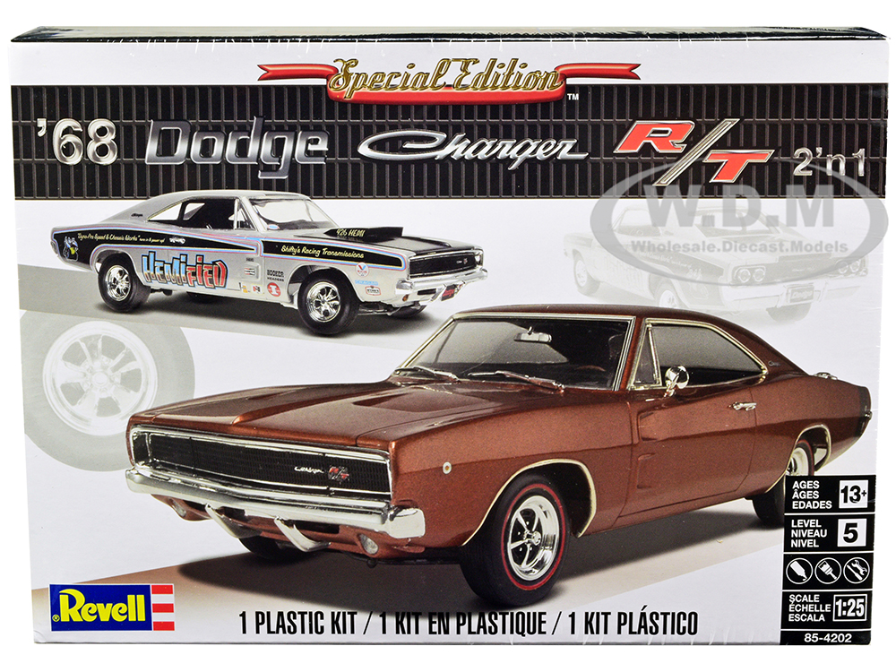 Level 5 Model Kit 1968 Dodge Charger R/T "Special Edition" 2-in-1 Kit 1/25 Scale Model by Revell