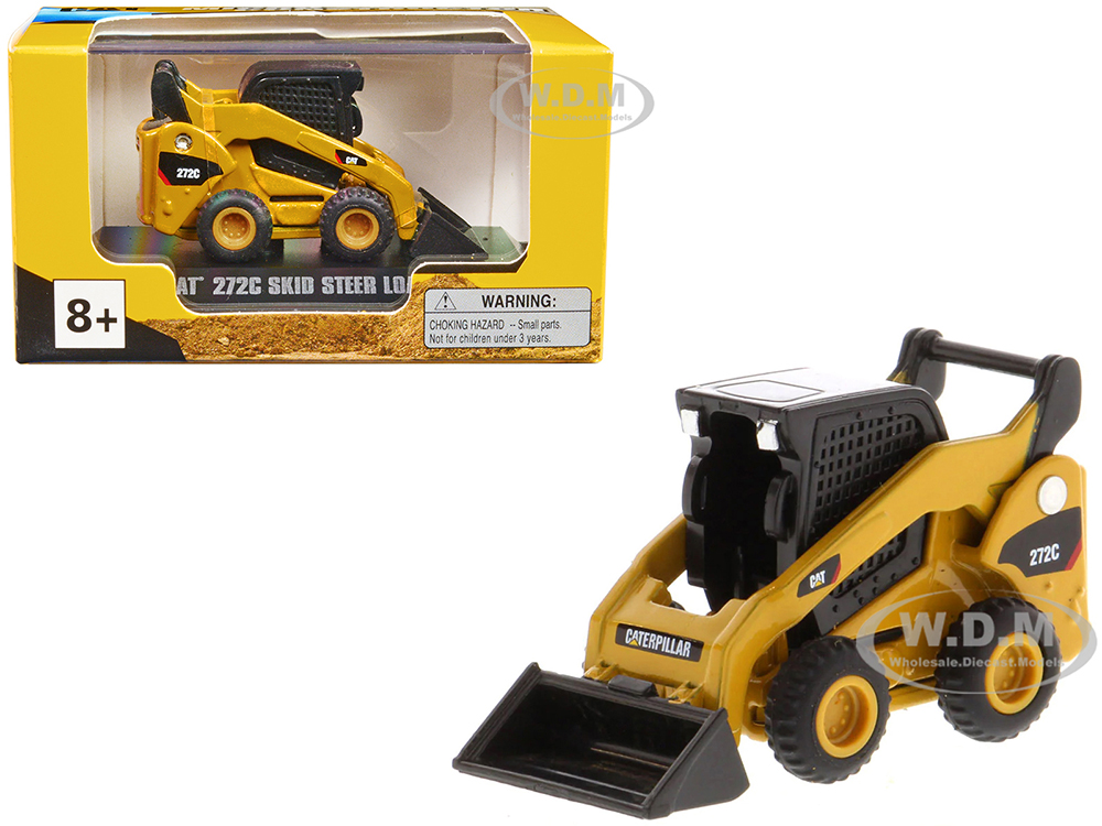 CAT Caterpillar 272C Skid Steer Loader Yellow Micro-Constructor Series Diecast Model By Diecast Masters