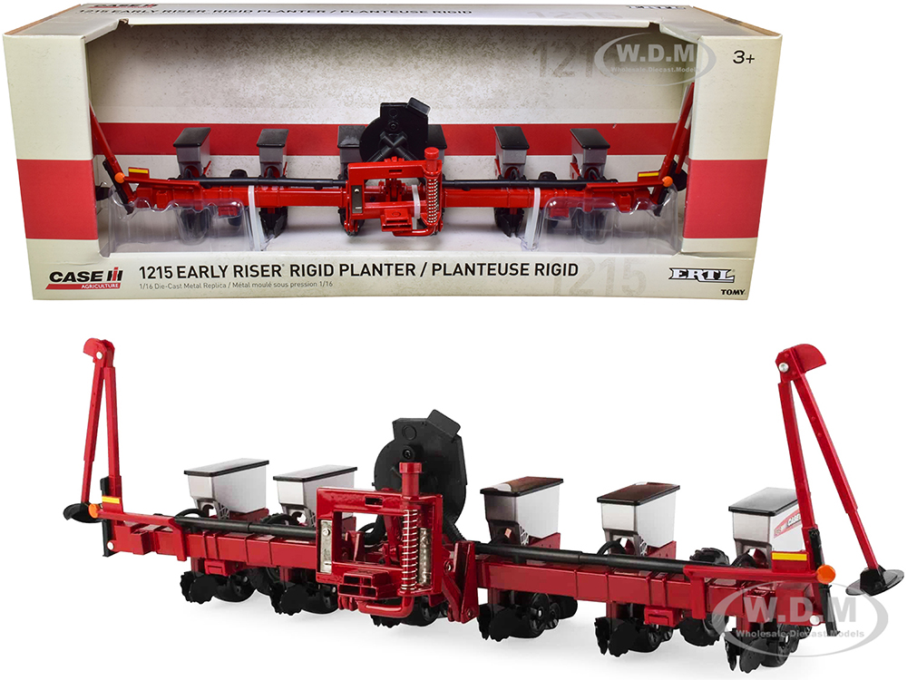 Case IH 1215 Early Riser Rigid Six Row Mounted Planter "Case IH Agriculture" 1/16 Diecast Model by ERTL TOMY