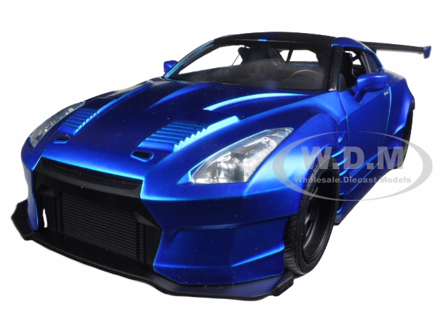 Brians 2009 Nissan GTR R35 Blue Ben Sopra Fast & Furious Movie 1/24 Diecast Model Car  by Jada