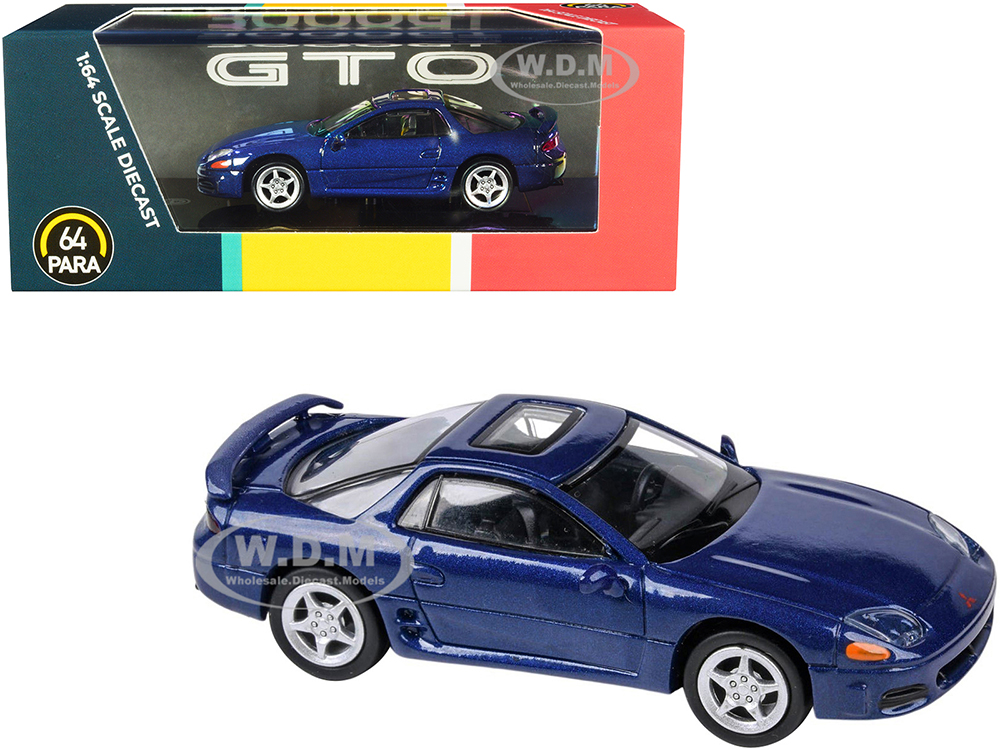 Mitsubishi 3000GT GTO with Sunroof Mariana Blue Metallic 1/64 Diecast Model Car by Paragon Models