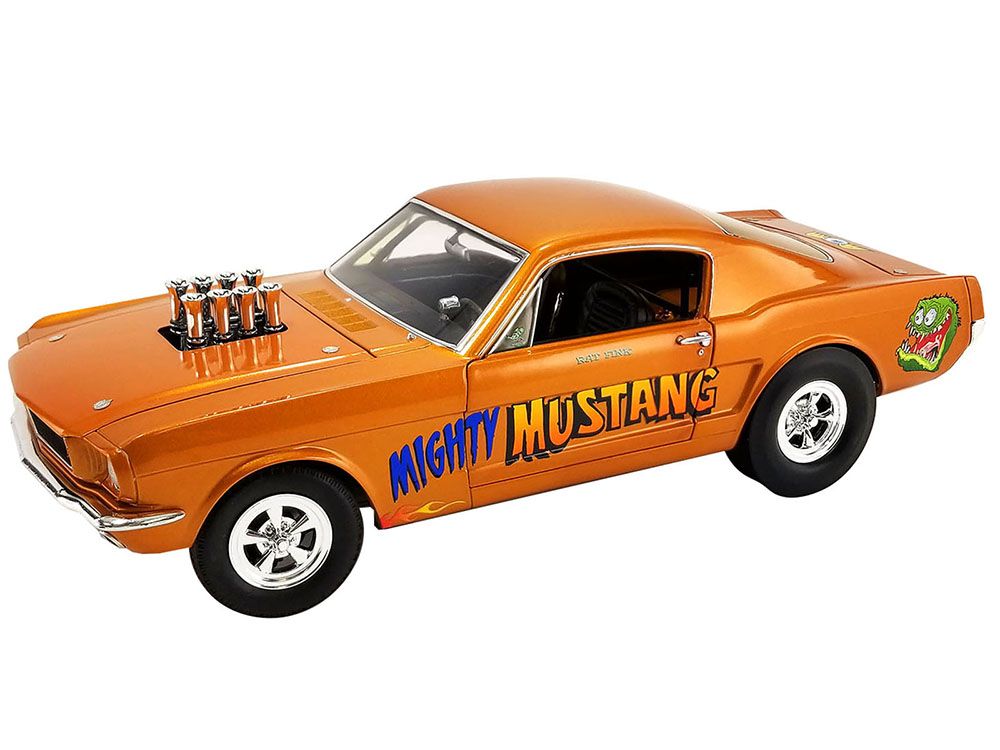 1965 Ford Mustang A/FX Orange Metallic "Rat Fink Mighty Mustang" Limited Edition to 1122 pieces Worldwide 1/18 Diecast Model Car by ACME
